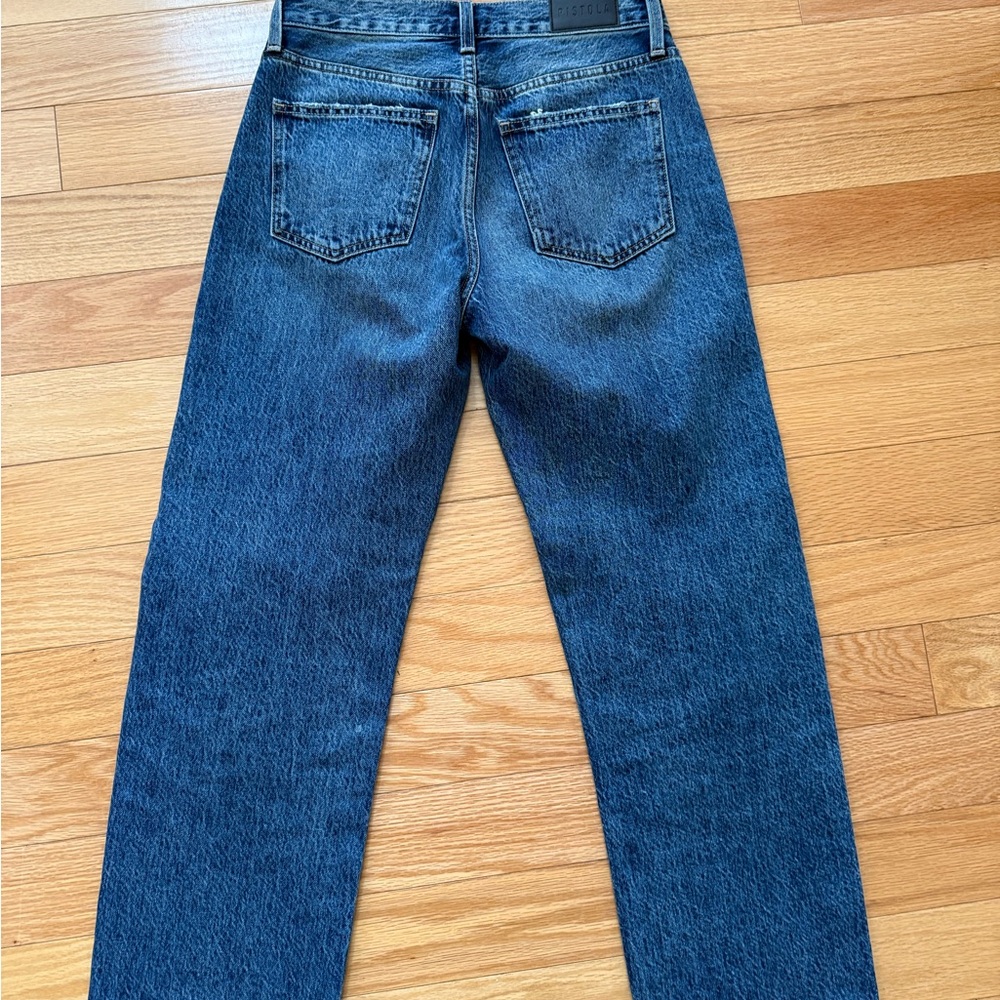 pistola Straight-Leg Women's Jeans in Medium Blue Wash - Picture 6 of 10